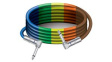 TK113PSF Angled Audio Cable Mono 6.35 mm Jack Plug - 6.35 mm Jack Plug 3m