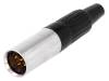 MXLR-5W Вилка; XLR mini; "папа"; PIN:5; на провод; пайка; прямой
