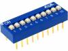 EDG110S, Переключатель: DIP-SWITCH; Кол-во секций:10; ON-OFF; 0,1A/24ВDC, ECE