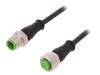 21034152403, Кабель: датчиков / автоматики; PIN:4; M12-M12; 1м; вилка; вилка, Harting