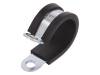 LKD12012 Хомуты; Oпетли: 20мм; W: 12мм; сталь; Материал корпуса: EPDM; W1