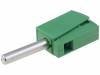 215-411, Вилка; "банан" 4мм; 20А; зеленый; 42В; 3,86г; 40мм, Wago