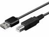 CUSB-AME/BM-1.0 Кабель; USB 2.0; вилка USB B, вилка USB A easy; 1м; черный