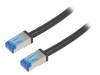 CQ7023S Patch cord; S/FTP; 6a; многопров; Cu; PE; черный; 0,5м; 26AWG