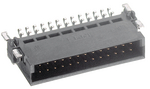 154765, SMC Right Angle Male PCB Header, Surface Mount, 2 Rows, 50 Contacts, 1.27mm Pitc, Erni