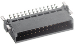 154765, SMC Right Angle Male PCB Header, Surface Mount, 2 Rows, 50 Contacts, 1.27mm Pitc, Erni / TE