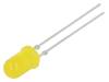 TLHY5400, LED; 5мм; желтый; 1,6-10мкд; 60°; Поверхность: выпуклая; Шаг:2,54мм, Vishay Semiconductors
