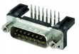 09661226802 D-Sub - S PCB connector/Male connector, right angled/turned solder pins/PBTP