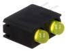 L-710A8FG/2YD, LED; в корпусе; желтый; 3мм; Кол-во диод: 2; Линза: матовая,желтая, Kingbright