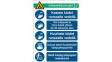RND 605-00222 Hand Wash Instructions, Safety Sign, Finnish, 262x371mm, 1pcs