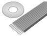 3756/12 [30 м] Провод: плоский; 0,635мм; многопров; Cu; 12x30AWG; TPE; серый; 30,5м