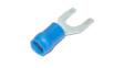 FVD2-YS4A [100 шт] Insulated Fork Terminal, Blue, 4.3mm, 1.04 ... 2.63mm?, Vinyl Pack of 100 pieces