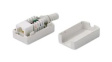 SILwh Inline Coupler, RJ45, CAT6, 8 Positions, 8 Contacts, Shielded