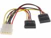 SATA-PSR1-16, Адаптер; SATA вилка x2,компьютерное гнездо Molex; 0,15м, Goobay