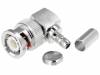 B1112A1-ND3G-1-50 Вилка; BNC; "папа"; угловой 90°; 50Ом; обжим; на провод; делрин