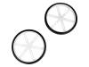 WHEEL 90?10MM PAIR WHITE Колесо; Диам.вала:3мм; Ось: D-образный профиль; белый; резина