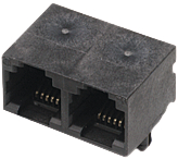 RJE01-660-02, Modular jack, unshielded, 6 6/6RJ12 * 2, Amphenol