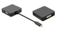 12.99.3231 Video Adapter, USB C Plug - HDMI Socket/DisplayPort Socket/VGA Socket/DVI Socket