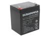 EP 5-12, Аккум: свиноцово-кислотный; 12В; 5Ач; AGM; необслуживаемый, EUROPOWER