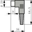 T 3324 005 Cable connector, C091B 4-pin Poles 4 5 A 300 VAC/VDC