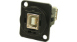 CP30207NMB Соединитель; гнездо USB A, гнездо USB B; FT; V: USB 2.0; металл