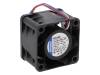 422J/2HP, Вентилятор: DC; осевой; 40x40x28мм; 37,6м3/ч; 54дБА; шариковый, Ebmpapst