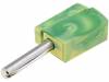 215-911, Вилка; "банан" 4мм; 20А; желто-зеленый; 42В; 3,86г; 40мм, Wago
