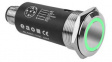 82-6657.1134 Illuminated Pushbutton Switch, Green, 1CO, IP65/IP67, Momentary Function