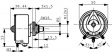 DP60 5K0 J Wirewound Potentiometer, 5 kOhm, M3 Screw Connectors