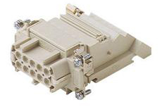 CTSEF 10 L, CTSE, 10 poles + earth, female insert, with female contacts, silver plated, ILME