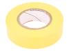 N-12 PVC TAPE 19MMX20M YELLOW Лента: электроизоляционная; W:19мм; L:20м; D:0,15мм; желтый; 220%