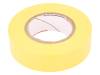 N-12 PVC TAPE 19MMX20M YELLOW Лента: электроизоляционная; W:19мм; L:20м; D:0,15мм; желтый; 220%