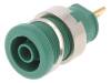 SEB 2610 F4.8 GN Гнездо; "банан" 4мм; 25А; 1кВDC; зеленый; позолота; винтами; 32мм