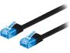 96301 Patch cord; U/UTP; 6a; многопров; Cu; ПВХ; черный; Дл.кабеля:0,5м