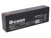 BPE 2,3-12, Аккум: свиноцово-кислотный; 12В; 2,3Ач; AGM; необслуживаемый, BPOWER