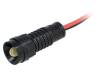 LY-D5-220DC, Индикат.лампа: LED; вогнутый; 220ВDC; Отв: O11мм; IP40; пластмасса, POLAM-ELTA