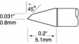 UFTC-7DRH408 Soldering Tip Hoof / Micro 0.8 mm 390 °C