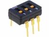 A6D-3100, Переключатель: DIP-SWITCH; Кол-во секций:3; ON-OFF; 0,03A/30ВDC, Omron