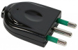 800-26 Mains Plug Black Italian Plug