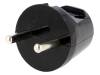 W-10136, Разъем: питания AC; круглый; вилка; "папа"; на провод; черный; 16А, PLASTROL