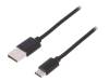 AK-300136-018-S Кабель; USB 3.0,USB 3.1; вилка USB A, вилка USB C; 1,8м; черный