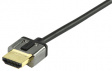 PROL1212 HDMI cable with Ethernet, ultraslim 2 m Metal