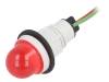 LR-D16H-24AC/DC, Индикат.лампа: LED; выпуклый; 24ВDC; 24ВAC; Отв: O13мм; пластик, POLAM-ELTA