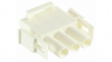 1241809-2 Straight Plug housing, 6.35 mm, 3 Pole