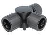 166-24803, Т-образный соединитель; Диам.рукава:28мм; Мат-л: полиамид; IP66, HellermannTyton
