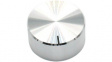 RND 210-00347 Aluminium Knob, silver, 6.4 mm shaft