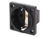 10584-0S, Разъем: питания AC; гнездо; Конфиг.выводов: 2P+PE; черный; 250ВAC, PC Electric
