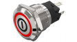 82-5151.1114.B001 Illuminated Pushbutton 1CO, IP65/IP67, LED, Red, Momentary Function