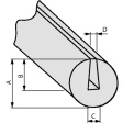 PS1-PVC-BK-75M Edge protection profile Black 75 m - 800-00200