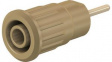 23.3130-27 Safety Socket _4mm Brown 24A 1kV Gold-Plated